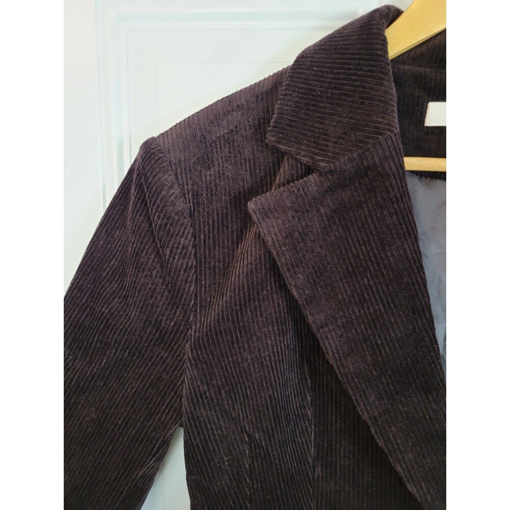 Commense Womens Brown Corduroy Blazer Jacket Size L Academia Preppy - Picture 2 of 9